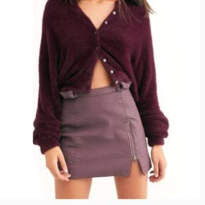 Free People Midnight Magic Faux Leather Skirt